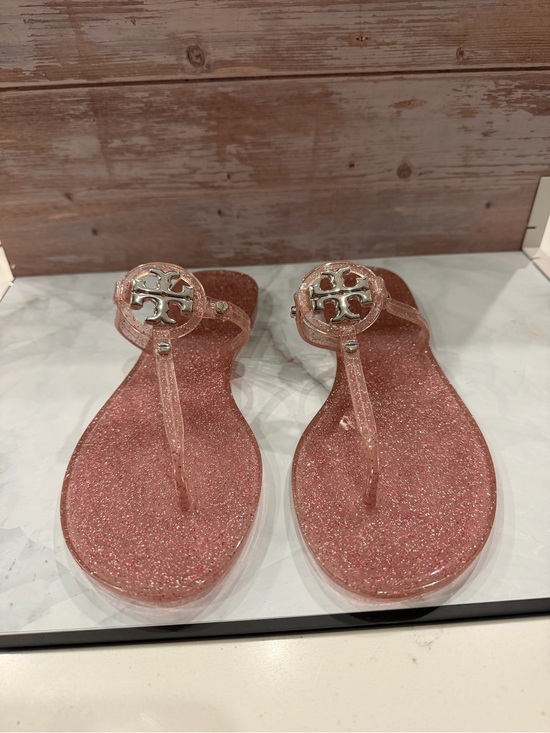Tory Burch Shoes - Tory Burch Glitter Jelly Thong Sandals in Pink
